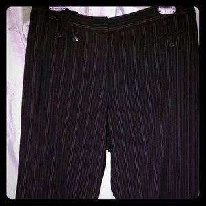 Ladies pinstriped, short slacks